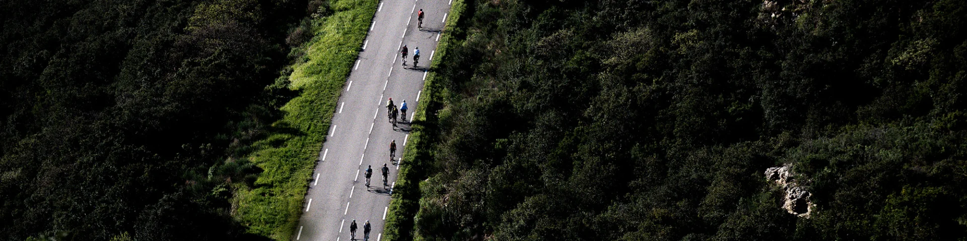 Cyclistes sur une route