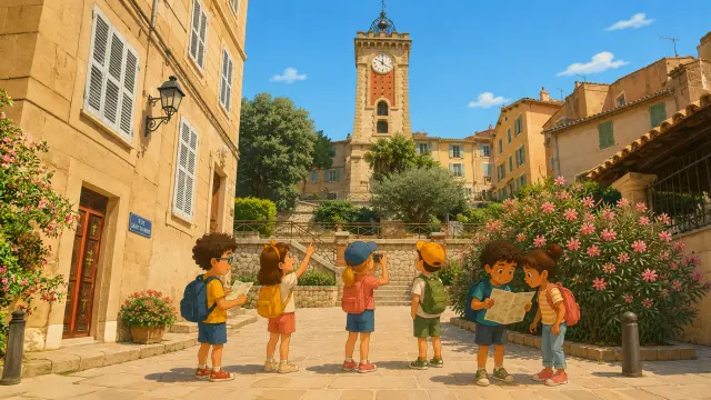 illustration visite scolaire tour de l'horloge