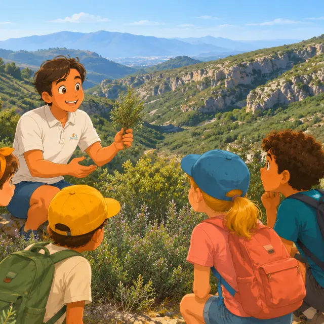 illustration randonnée guide scolaires